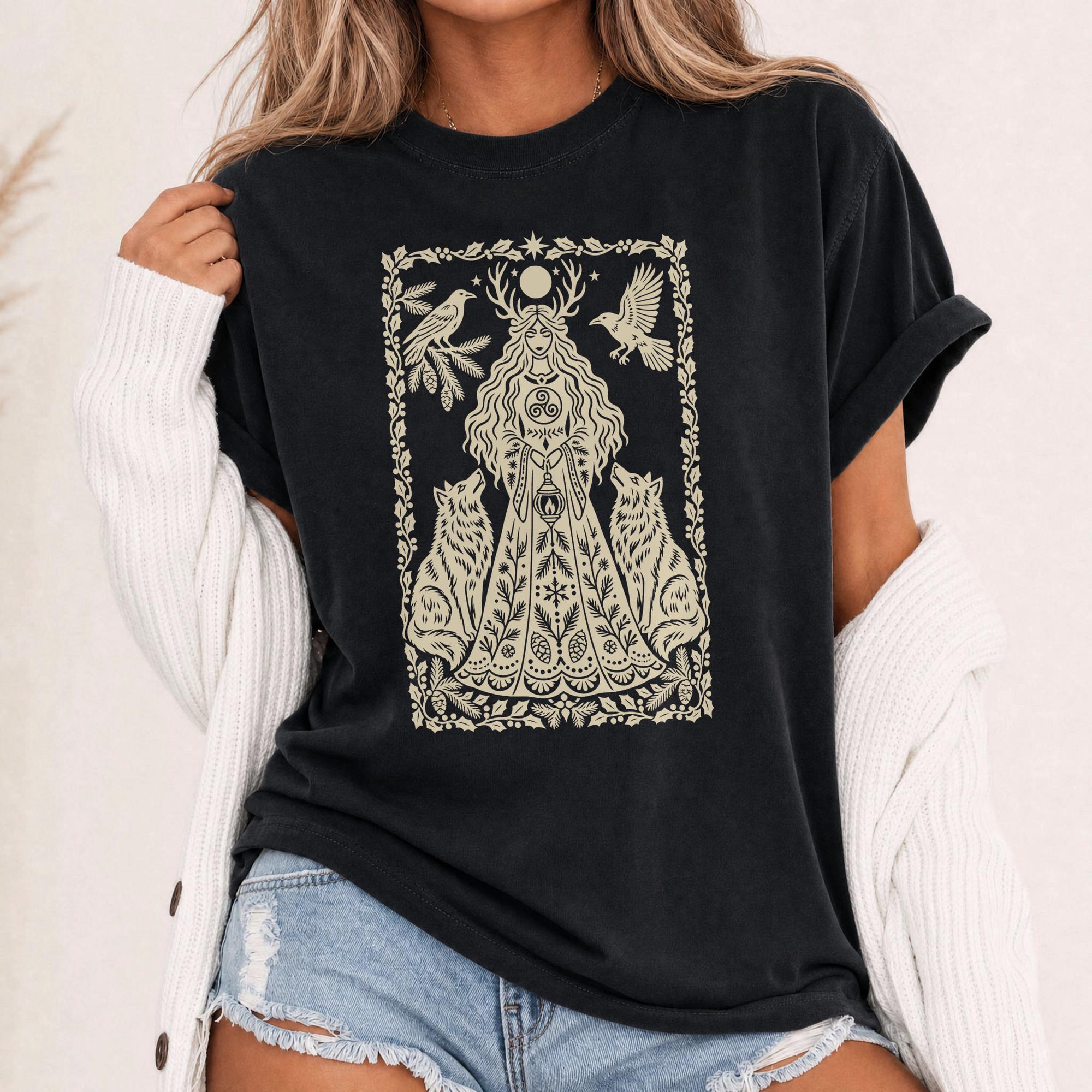 Winter Goddess Wolves T-Shirt